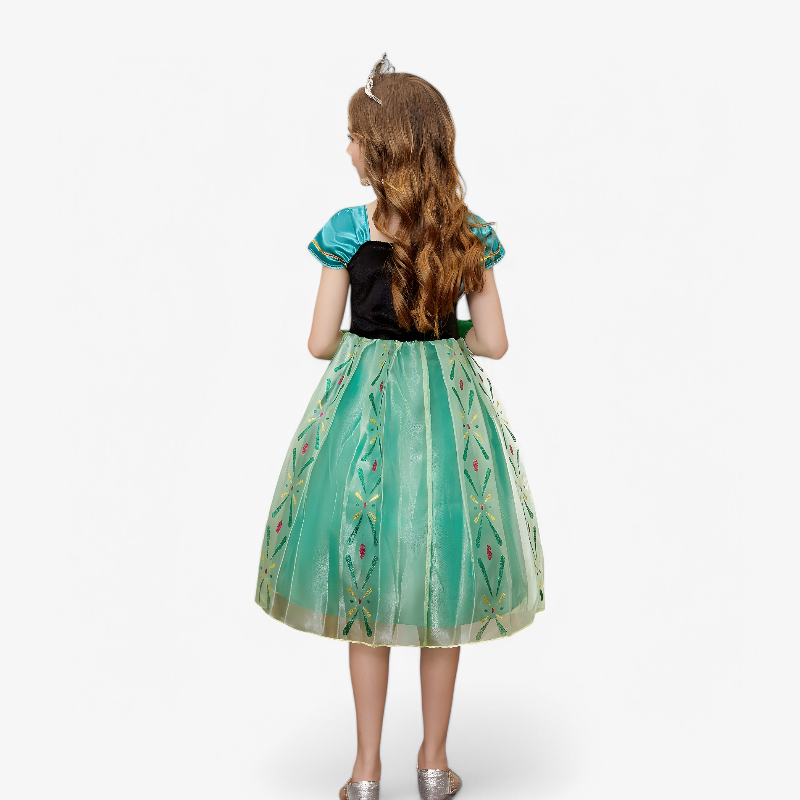 Magical Princess Dress for Girls – Includes Crown and Wand