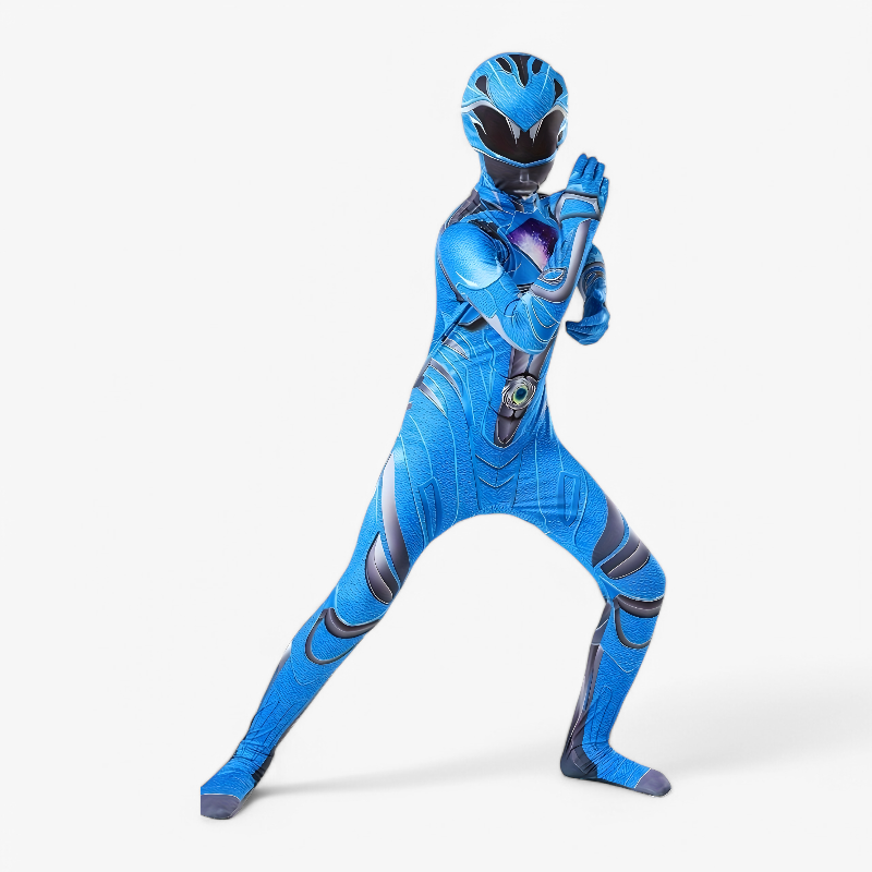 Blaues Superheldenkostüm für Kinder – Komplettes Outfit mit Helm