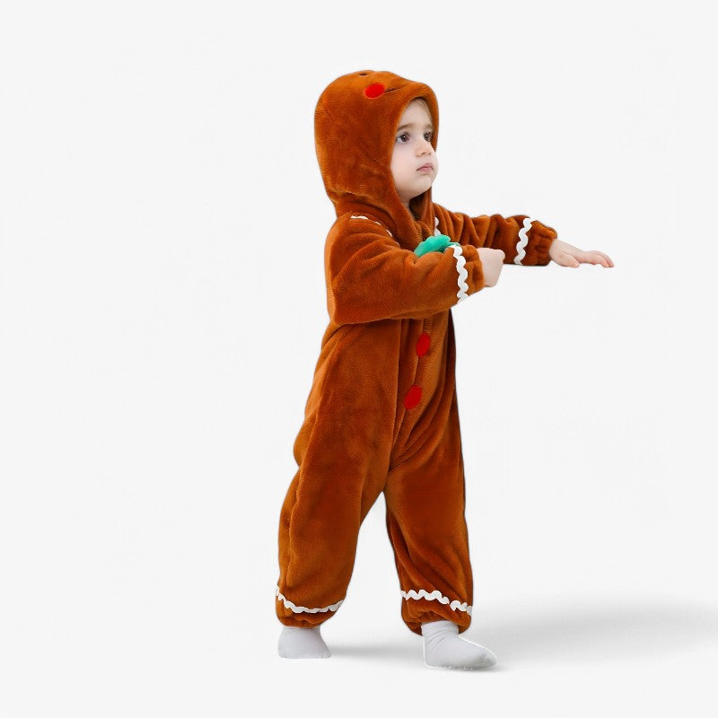 Gingerbread Man Kids Onesie – Cozy and Cute for Winter