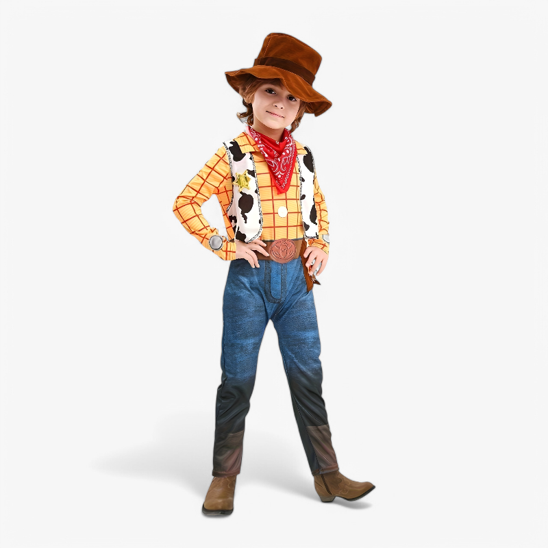 Cowboy Costume for Children – Includes Hat, Bandana, and Belt