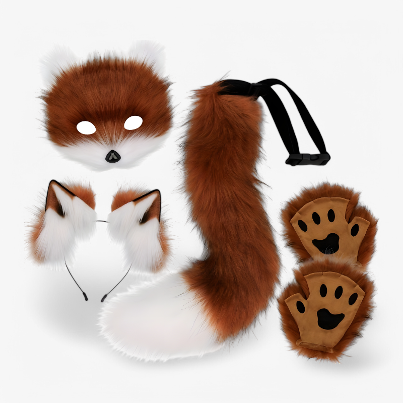 Cute Fox Costume Set for Kids – Includes Ears, Tail, and Paws