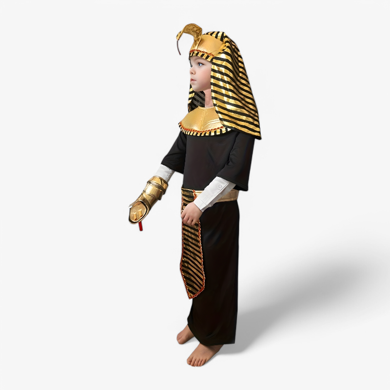 Egyptian Pharaoh Costume for Children – Includes Hat and Bracelet