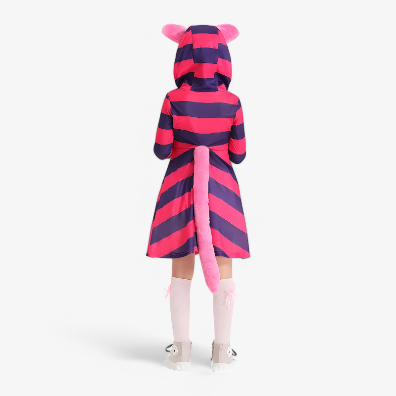 Cheshire Cat Costume for Kids – Includes Hat, Gloves, and Tail