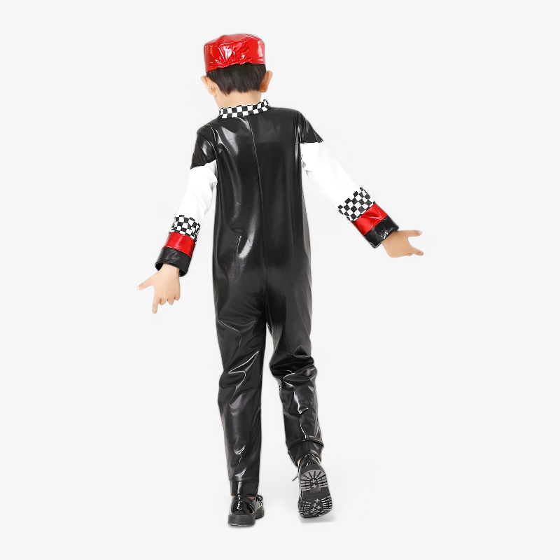 Rennfahrerkostüm für Kinder – Komplettes Outfit mit Kappe und Zubehör