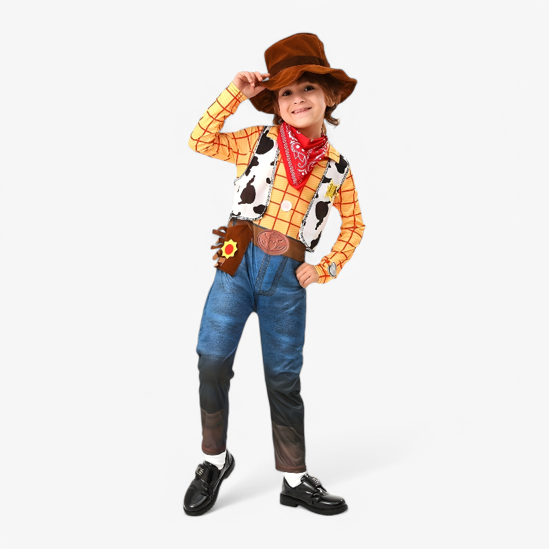 Cowboy Costume for Children – Includes Hat, Bandana, and Belt