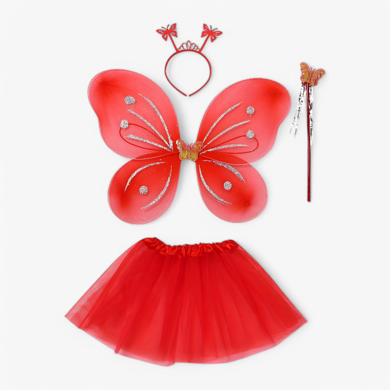 Cute Butterfly Costume Set for Kids – Includes Wings, Hat, and Magic Wand