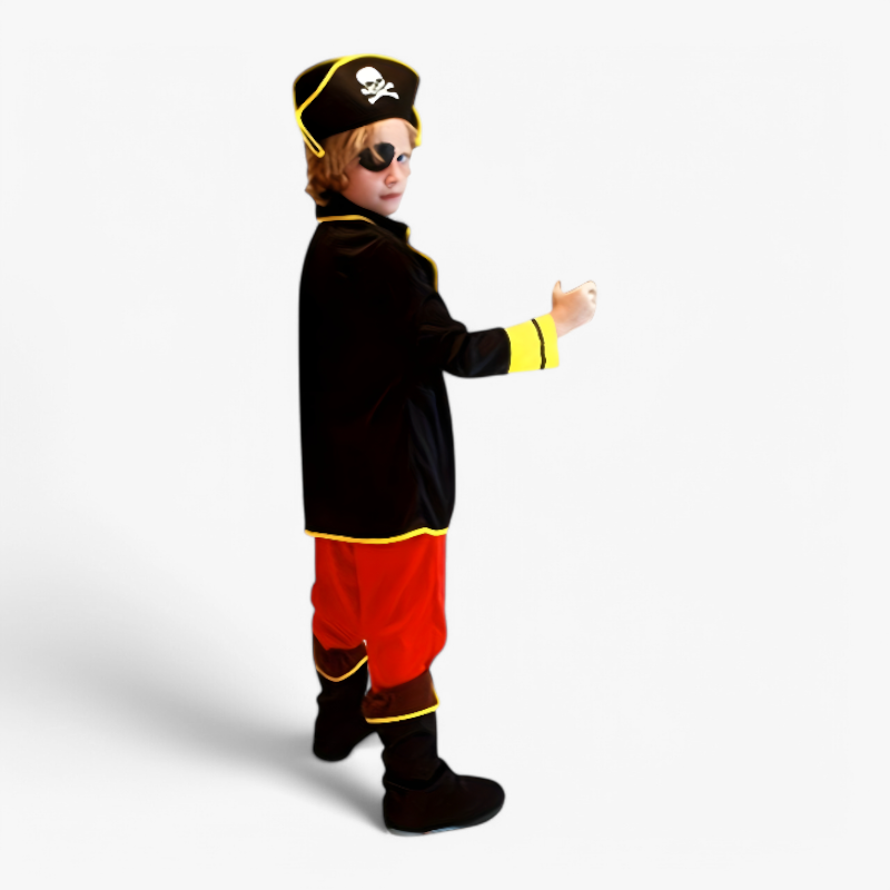 Cool Pirate Outfit for Children – Complete Set with Hat and Sword