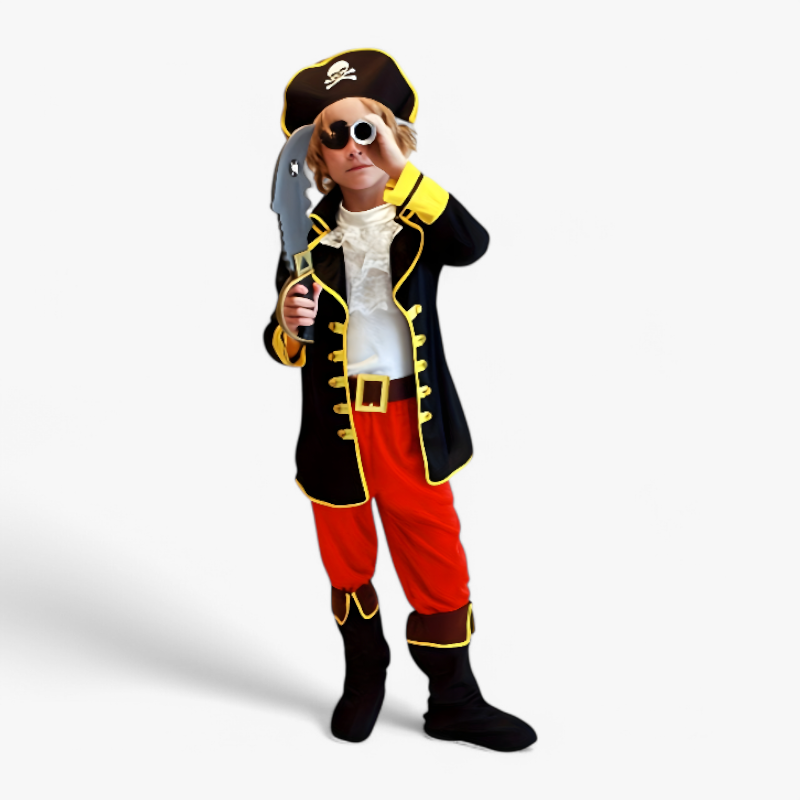 Cool Pirate Outfit for Children – Complete Set with Hat and Sword