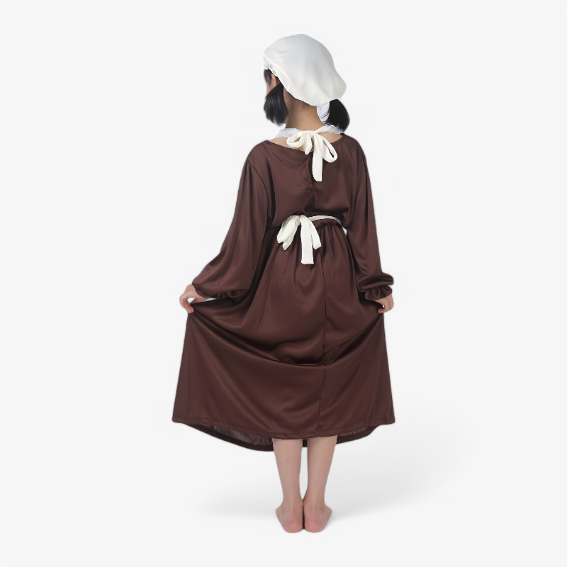 Vintage Pinafore Dress for Girls – Includes Hat and Lace Details